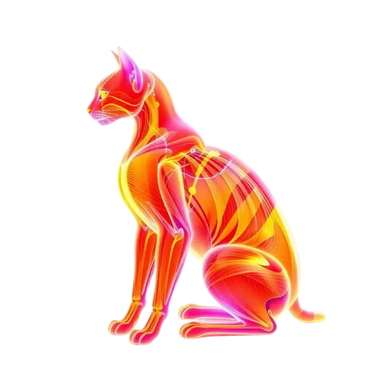 Hologram spierstelsel van een kat